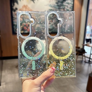 Funda Transparente con Lentejuelas y Estrellas Brillantes para <span class=keywords><strong>Samsung</strong></span> Galaxy Z <span class=keywords><strong>Fold</strong></span> 7 6 5 4 <span class=keywords><strong>3</strong></span>, Carga Inalámbrica, Magnética, con Degradado de Color - Product Image 6