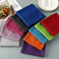 Serviette de sport rafraîchissante en microfibre à séchage rapide avec logo personnalisé 40"x12", douce, respirante, pour le yoga, la course à pied et l'entraînement