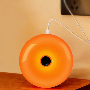 Lampe de <span class=keywords><strong>table</strong></span> rechargeable à intensité variable <span class=keywords><strong>au</strong></span> toucher, style nordique, forme de donut, champignon, lumière d'ambiance ronde, lampe murale sans fil pour chevet, lampe de nuit LED décorative - Product Image 1