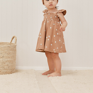 Vestido de princesa para niñas, venta al por mayor de ropa de algodón, vestido infantil, vestidos para niños, vestido de Jersey ahumado Sunburst - Product Image 4