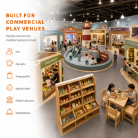 Aire de jeux intérieure pour enfants, avec lighthouse musical et piscine à balles, idéale pour les centres d'activités préscolaires
