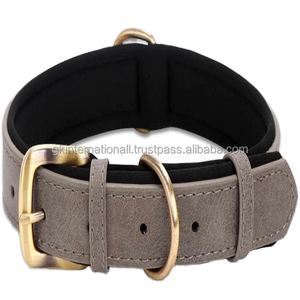 Luxurious Simple PU Leather Dog Collar with Metal Buckle and D <b>Ring</b> Quick Release Adjustable Training Collar Belt for Dogs <b>Cats</b> - Product Image 1