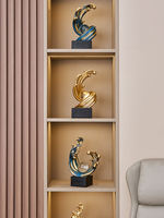 Décor à la maison moderne lumière luxe salon décor ornements résine Statue boule de cristal modèle abstrait artisanat bureau décor de bureau