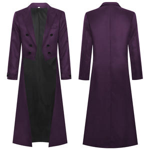 מעיל סטימפאנק רטרו לגברים בסגנון גותי ויקטוריאני, מעיל טוקסידו, תחפושת קוספליי מימי הביניים להופעות במה - Product Image 6