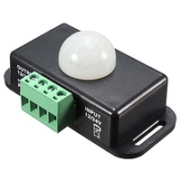 Mini capteur de mouvement infrarouge à détection humaine 12-24V 6A, bande lumineuse LED automatique pour armoire, écologique, ABS, 1 canal