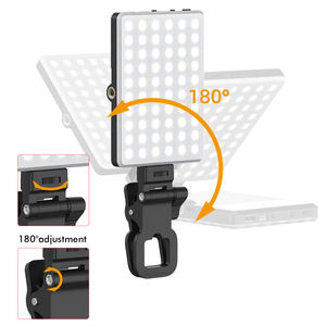 ไฟ LED สำหรับการประชุมทางวิดีโอ LED 60ดวงปรับอุณหภูมิสีได้2500K-9500K แบตเตอรี่ในตัวสำหรับไฟมือถือ - Product Image 4