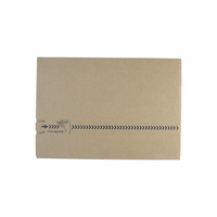 Boîte d'expédition en carton personnalisée avec fermeture éclair et design à déchirure facile, boîte postale auto-adhésive en carton ondulé, boîte d'expédition en papier kraft