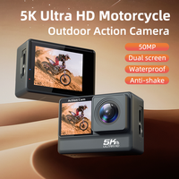 Caméra d'action sportive Ultra HD 5K 30FPS avec écran tactile LCD frontal, écran arrière, étanche, zoom optique 10x-20x, CMOS haute définition 1080p