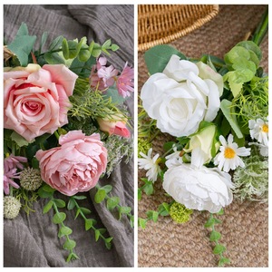 Xinru Artificial Rose Bouquet Plastic Woven Fabric Home Decor <b>Wedding</b> <b>Prop</b> CF01364 - Product Image 3