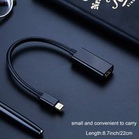 Adaptor Mini DP ke HDTV 4K30Hz Cangkang Aluminium Solusi Chip Optimal Konverter Mini DP ke Female Audio Video untuk PC