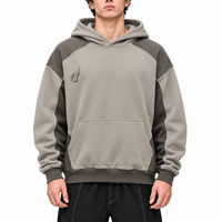 Sweat à capuche personnalisé bicolore 380 GSM coupe oversize imprimé lourd pour homme, haute qualité, OEM, faible MOQ, fournisseur en gros