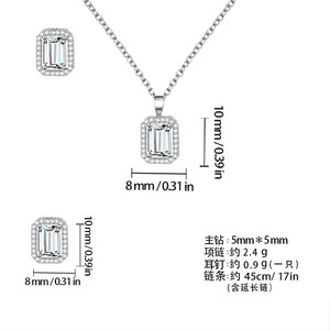 Conjunto de Joyería Shining Pearl, Diseño Geométrico, Bisel de Aleación de Cobre, Uso Diario, Moda de Lujo - Product Image 5