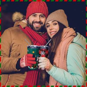 Vaso Térmico Navideño con Tapa y Pajita, Vaso de Papá Noel, Vaso de Agua Personalizado para las Fiestas Navideñas, Regalos para Cristianos - Product Image 6