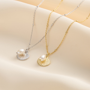Rinnin GPN83 kalung rantai Barok mutiara 6mm, liontin perak Sterling 925 dengan rantai kalung dapat disesuaikan - Product Image 4