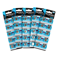 Pila de Botón LR44 1.5V Alcalina AG13 Universal para Relojes Electrónicos, Computadoras, Juguetes, Controles Remotos, Paquete de 10