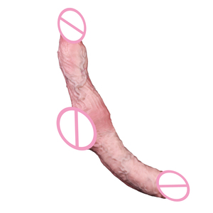 Dildo double extrémité en silicone à double couche pour femmes et couples, sensation réaliste, doux et sûr pour le corps, jouet pour adultes - Product Image 4