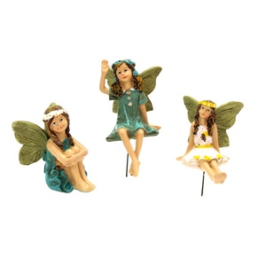 Figuras de hadas de flores de poliresina personalizadas, para el jardín, ornamento del hogar, juego de 6 - Product Image 1