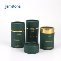 Personnalisé Eco Luxe Bougie Kraft Carton Tube Parfum Cylindre Boîte Emballage Alimentaire Café Papier Tube avec Feuille d'Or pour le Thé