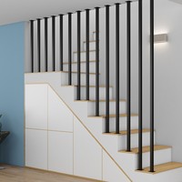 Support de fixation personnalisé en acier inoxydable écologique pour garde-corps d'escalier de grenier, design moderne pour villa et appartement
