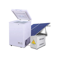 Réfrigérateur horizontal commercial Réfrigérateur à porte unique ouvert sur le dessus Congélateur coffre profond solaire