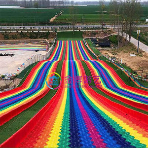Trượt vui chơi giải trí Công Viên Nước thiết bị ngoài trời chơi unpowered trẻ em và người lớn trò chơi cầu vồng khô tuyết nhựa sân chơi trượt - Product Image 4