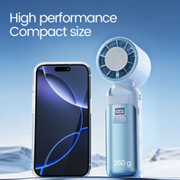 IMYCOO Best Seller Ventilateur portable pliable mini avec écran LED, logo personnalisé, rechargeable par USB, ventilateur à main personnel