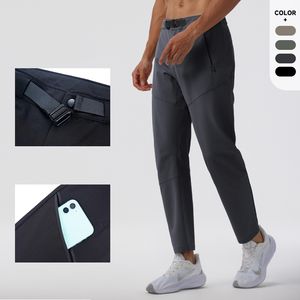 Pantalon droit brodé de haute qualité pour <span class=keywords><strong>homme</strong></span>, anti-plis, uni, avec ceinture, décontracté, pour l'extérieur, en nylon et élasthanne, séchage rapide, respirant - Product Image 1