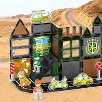 DIY Camouflage Army Base Building Blocks with Helicopter, Tank & Soldier Figures, STEM Educational Toy for Boys