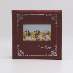 Fournisseur à couverture rigide 200 photos 4x6 pouces, couverture en papier vinyle <span class=keywords><strong>album</strong></span> <span class=keywords><strong>photo</strong></span> de mariage avec fenêtre - Product Image 4