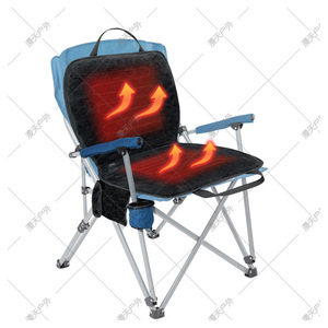 Heated Chair <b>Cushion</b> One Size Rectangular Beige Gray Suede Camping Outdoor Seat <b>Pad</b> With Adjustable Temperature Warmth - Product Image 4