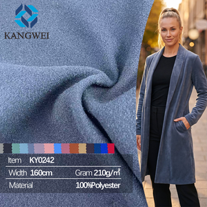 Tissu en velours doré recyclé personnalisé Polydex à faible élasticité 210 g/m² 100 % polyester doux, chaud et respirant pour manteaux <span class=keywords><strong>de</strong></span> femme - Product Image 1