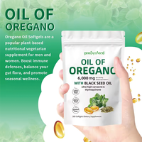 Gélules d'huile d'origan de qualité supérieure avec huile de nigelle 70% carvacrol standardisé, 300 gélules, complément alimentaire OEM