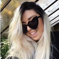 Lunettes de soleil tendance en forme de cœur UV400, style Carina La, dégradé pour femme, WENDUO S244, monture complète, excellent rapport qualité-prix
