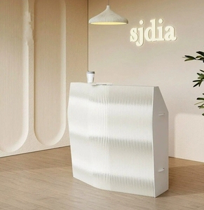 Comptoir de réception pliable en papier pour hôtel, salon de beauté, service de proximité, <span class=keywords><strong>table</strong></span> de caisse et présentoir - Product Image 1