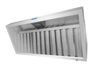 Hotte de cuisine professionnelle en acier inoxydable épaissi pour restaurant, purificateur électrostatique de fumée d'huile