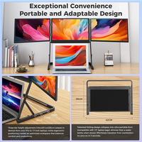 Moniteur portable 15,6 pouces IPS 1080P avec interface Type C, haut-parleurs intégrés, extension d'écran triple