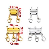 Fermoir magnétique en alliage électroplaqué pour collier DIY, connecteur multi-trous, boucle magnétique, modèle griffe de homard, best-seller
