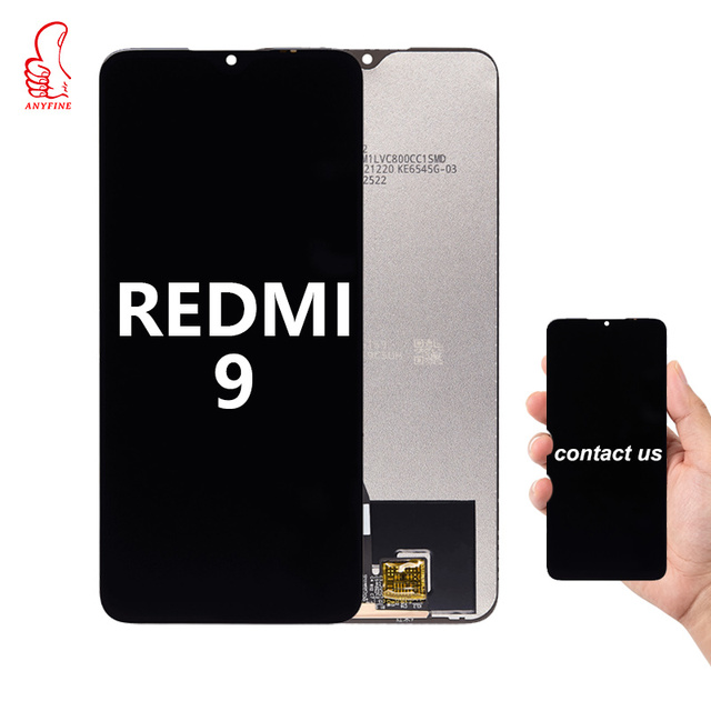 For Xiaomi Redmi 9 LCD Screen Replacement 6.53 Inch IPS Display Touch Screen Digitizer M2004J19G Full Assembly with Frame