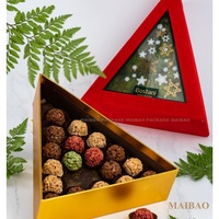 Vente en gros de boîte de macaron d'emballage de luxe imprimé de truffe au chocolat boîte de chocolat en papier vide en carton avec logo