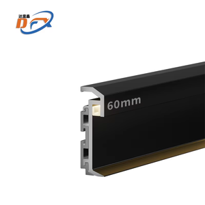 Plinthe du fabricant 8cm de haut en alliage d'aluminium Internet célébrité plinthe avec lumières pour hôtel Villa - Product Image 2