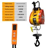 Mini-treuil électrique domestique 110V/220V portable et durable avec câble de levage en acier