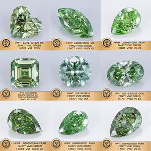 Joyería Messi con Certificado IGI, Esmeraldas de Corte Pera, Radiante, Cojín, Ovalado y Corazón, en Verde Intenso, VVS, VS, Diamantes Cultivados en Laboratorio HPHT y CVD - Product Image 3
