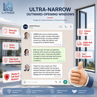 Окна LANGE Advanced Smart Steel Casement с наружным открыванием, многозапорным замком и повышенной безопасностью для квартир
