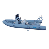 Bateau pneumatique rigide Hedia Luxury PA650 21FT en aluminium, bateau pneumatique Hypalon, embarcation de loisirs aquatiques, bateau pneumatique avec cabine moteur