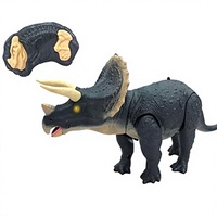 Jouet RC personnalisé en usine : Dinosaure Triceratops télécommandé, robot dinosaure marcheur avec yeux lumineux et haut-parleur intégré