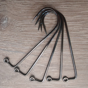 9050 Standard Round 90 Degree Jig <b>Hook</b> <b>Black</b> Nickel Ringed Forged For Bass Freshwater Fishing - Product Image 2
