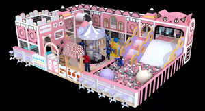 Parco Giochi per Bambini Interno/Esterno con Giostra, Scivolo Rotante, Trampolino e Zone di Gioco Interattive per Tutte le Età - Centro Divertimenti per Famiglie - Product Image 4