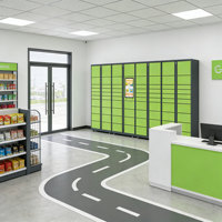 Casier à colis intelligent automatisé sans clé pour les coursiers |   Armoire de livraison électronique en métal et système de stockage postal pour la logistique