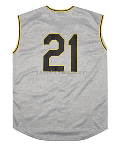 Beste Kwaliteit Gestikte Custom #21 Clemente Geborduurd Dik Vest American Baseball Jersey - Product Image 6