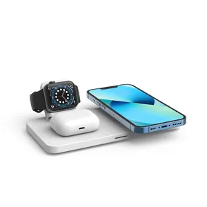 CYSPO M17 Magnetic Mobile Phone Wireless Charger 3 In 1 Wireless Charging Pad For Phone Watch Ultra Earphone